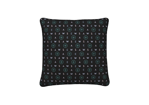 Modern monogram square cushion