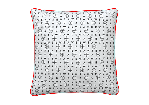 Modern monogram square cushion